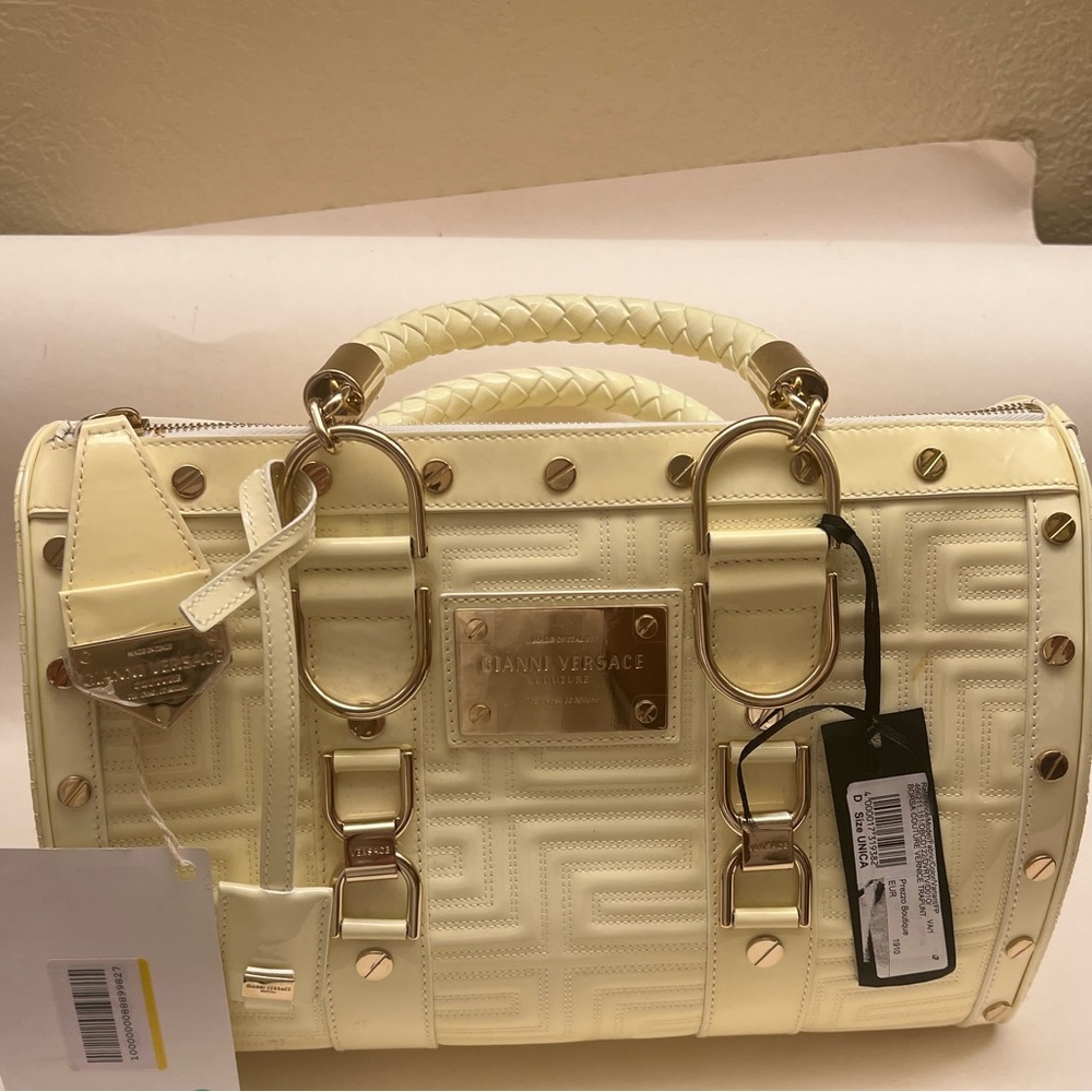 Gianni Versace Quilted Patent Leather “Snap out of it” bag - brand new with tags